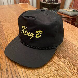 Vintage King B Beef Jerky Black Zipper Back Roped Baseball Hat Cap by Otto